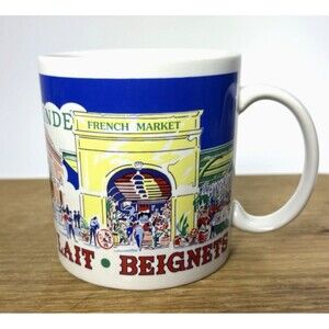 VTG 1996 Cafe Du Monde New Orleans NOLA Mug Youngberg & Co French Quarter 15oz